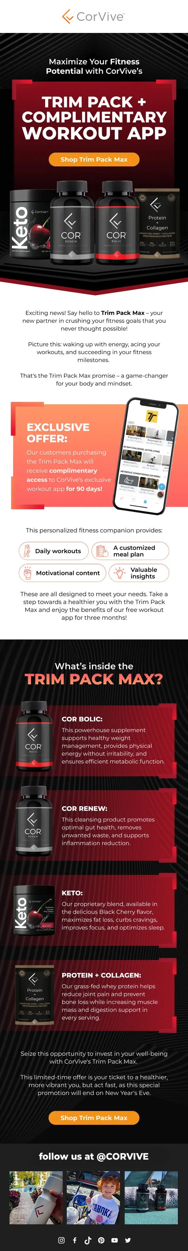 Supplements bundle promo email