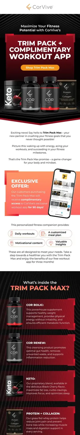Supplements bundle promo email