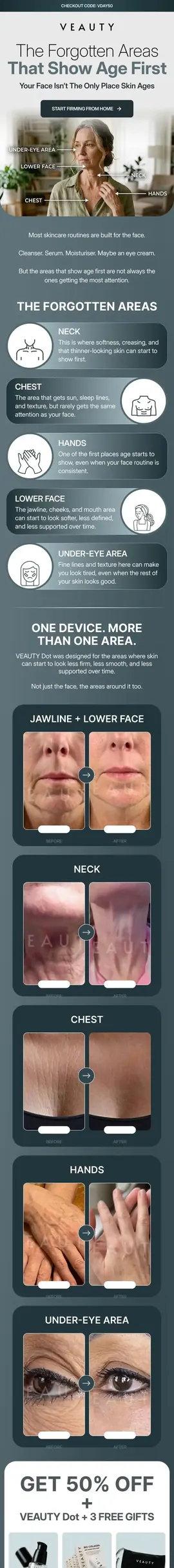 Skincare device campaign email